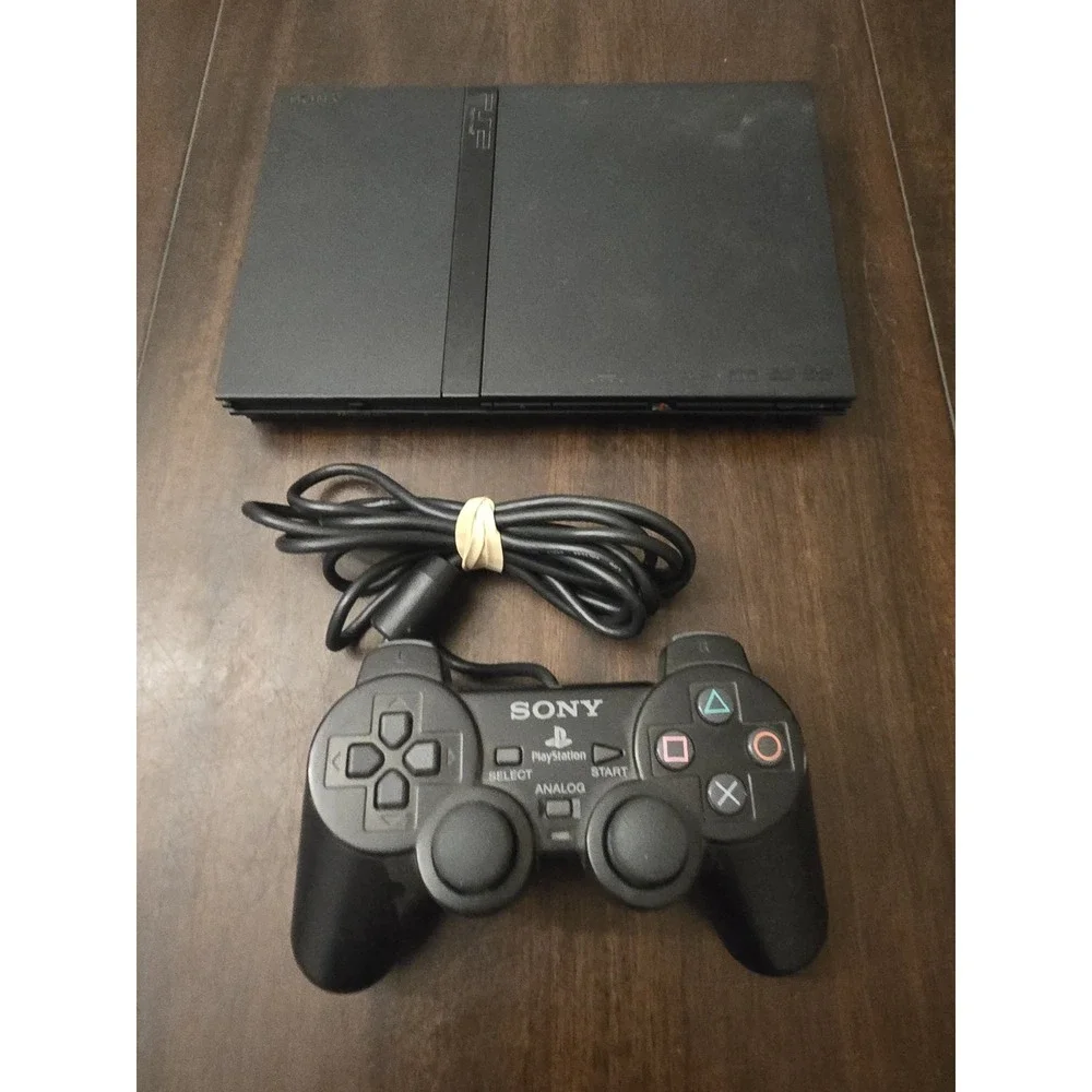 Sony PlayStation 2 PS2 SLIM Game System Gaming Console Bundle |